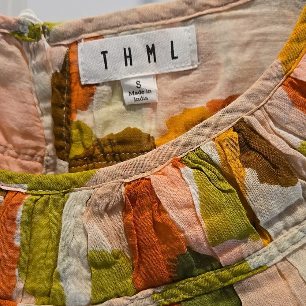THML Krista Abstract Multi Color Top Small - Picture 3 of 4